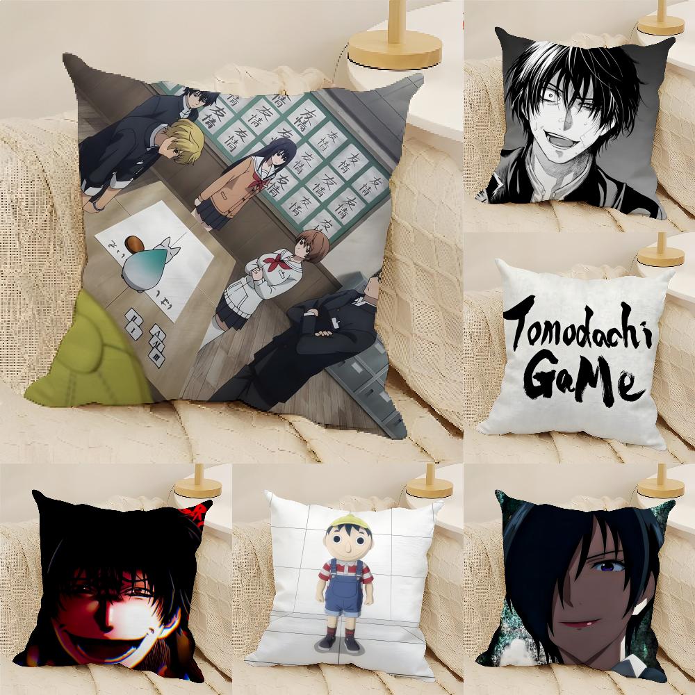 Classic Comic Anime T-Tomodachi Game 1 Pillow Case Linen Pillow Case Sofa Home Decor Cushion Cover Cushion Cove