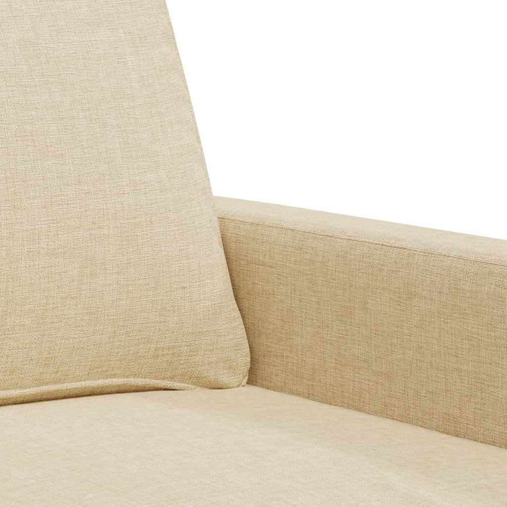 Vidaxl 3-Seater Sofa, Cream, 180 Cm, Upholstered In Fabric