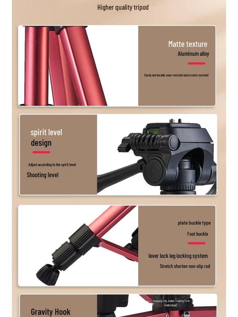 Tragbares Teleskop-Mini-Stativ: Multifunktionaler Desktop- & Bodenständer-Handyhalter für Live-Übertragungen.