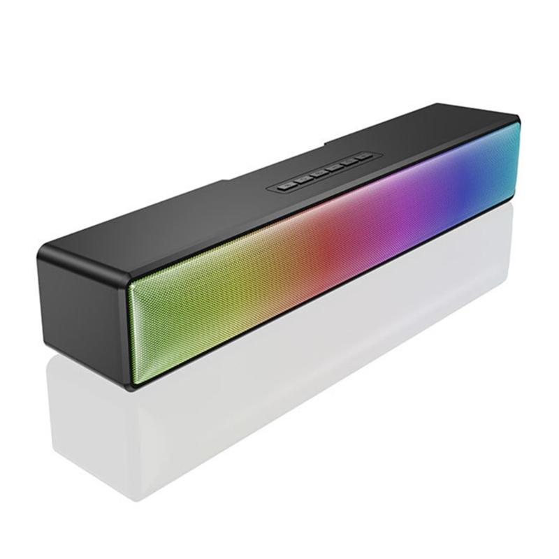 

ABS Speaker with Colorful Lights to Music Wireless Gaming Speaker Easy to Carry for PC Gaming Computer Setups 1