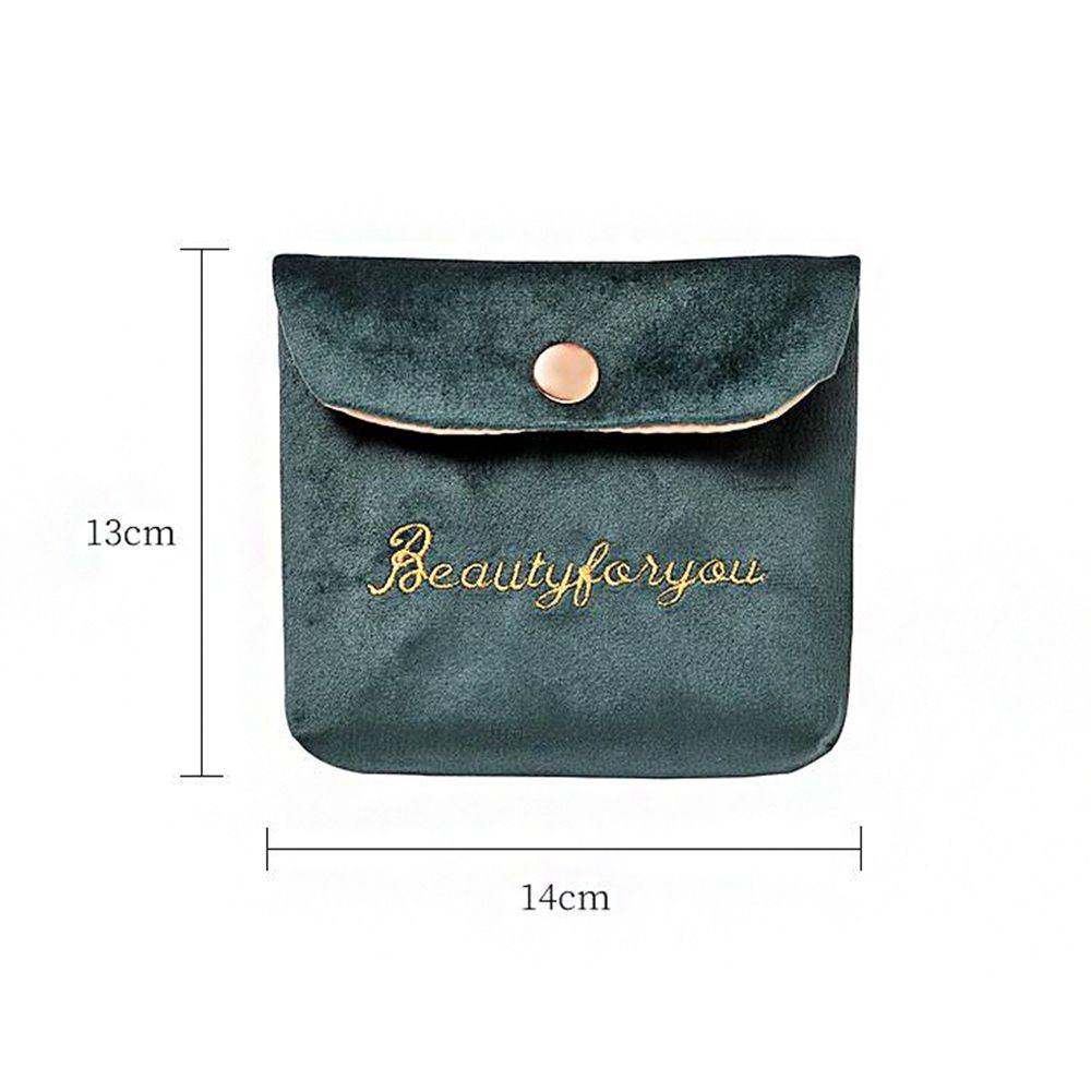 Velvet Card Bag Make Up Bag Lipstick Pouch Sanitary Napkin Bag Earbuds Earphone Holder Coin Purse