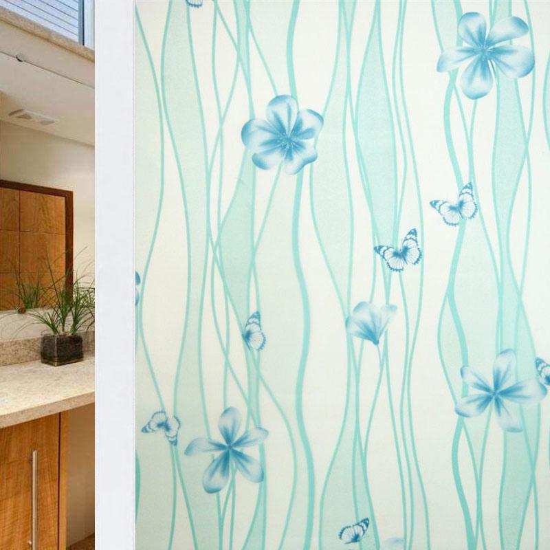 Window Privacy Film Glass WindowFilm Removable Vinyl Door Window CoveringsUV Blocking Sticker for Home Deco