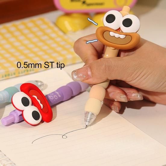 Cartoon Gel Pen Big Mouth Ballpoint Pens 0.5Mm Comfort Grip Gel Pens