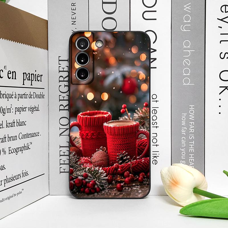 Christmas Decorate Hot Coffe Cup Pattern Phone Case for Google Pixel 9A 8 A 7A 6 A 7 PRO 8 9 Pro XL 4G 5G Shockproof Soft Cover