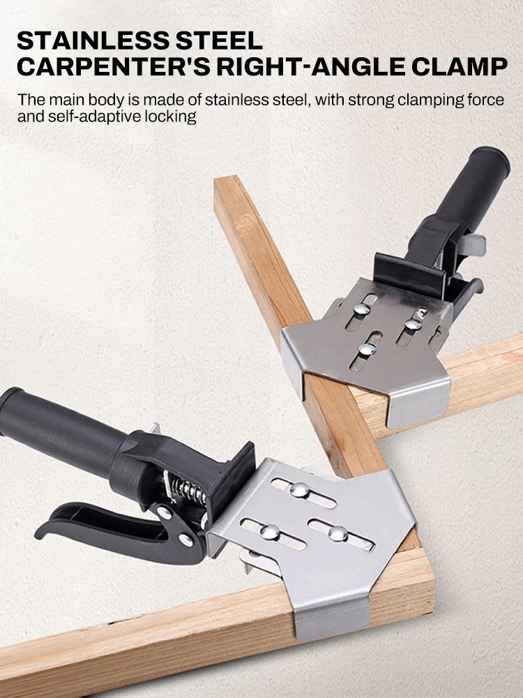 Corner Clamp Stainless Steel 90 Degree Right Angle Clamp Adjustable Woodworking Positioning Square for DIY Framing Welding