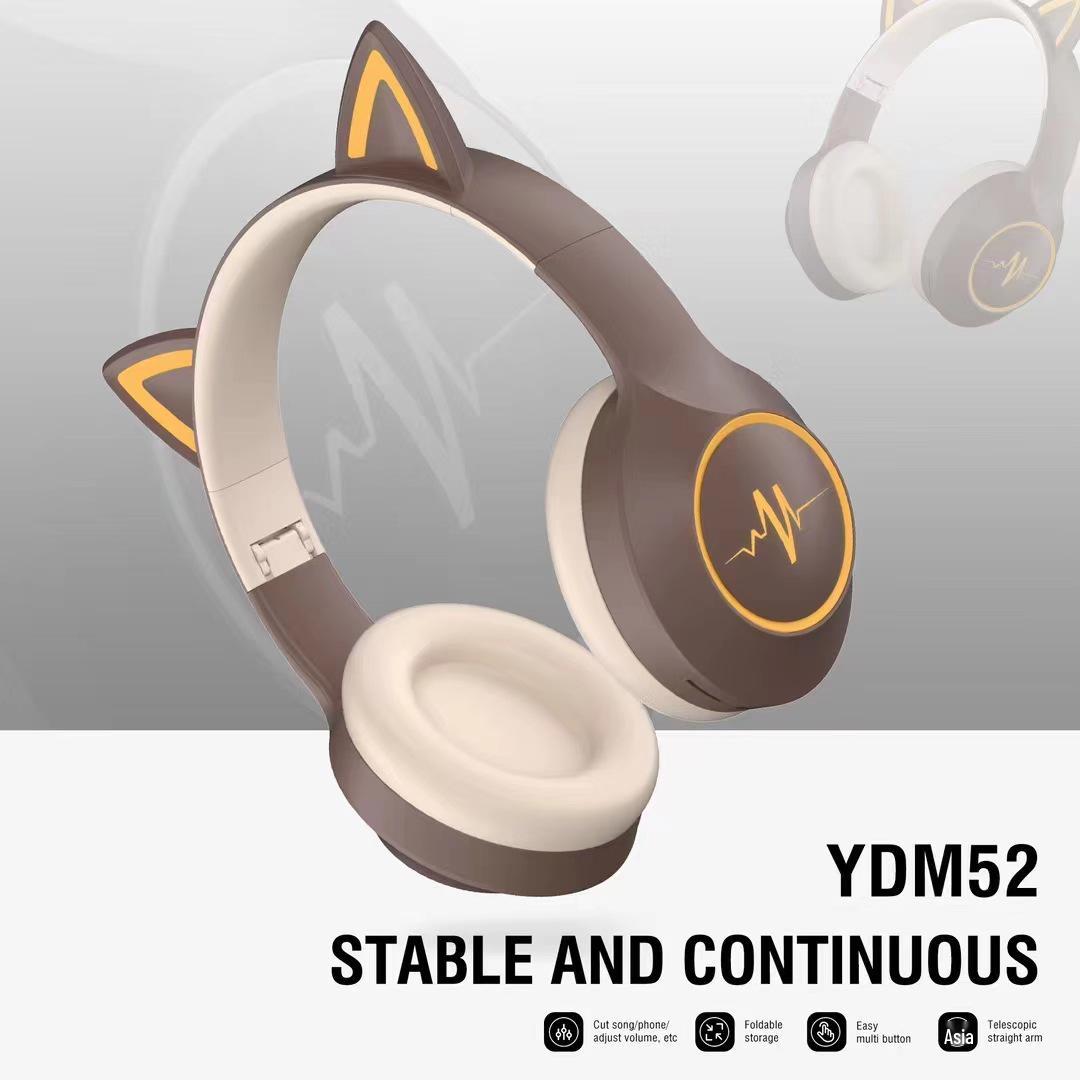 

YDM52 Foldable Luminous Cat Ear Bluetooth Headphones for Kids & Girls