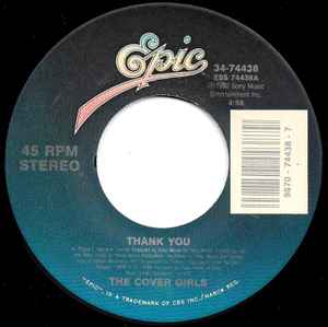 

7inch Record COVER GIRLS - Thank You 3474438 Epic 1992 US Latin Used