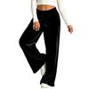 Damen High Waist Weite Hosen mit Kordelzug und Taschen Farbe Lässig Sportliche Hosen