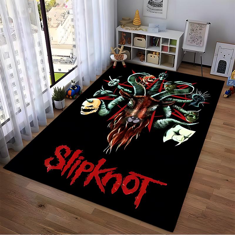 Dunkelhelm mit feurigem Augen-Design Teppich Rutschfester Teppich geeignet für Wohnzimmer- und Schlafzimmer-Sofas