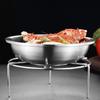 Stainless Steel Round Pot Steamer Rack Dumplings Steaming Tray Tableware Stand for Kitchen Cooking Accessories