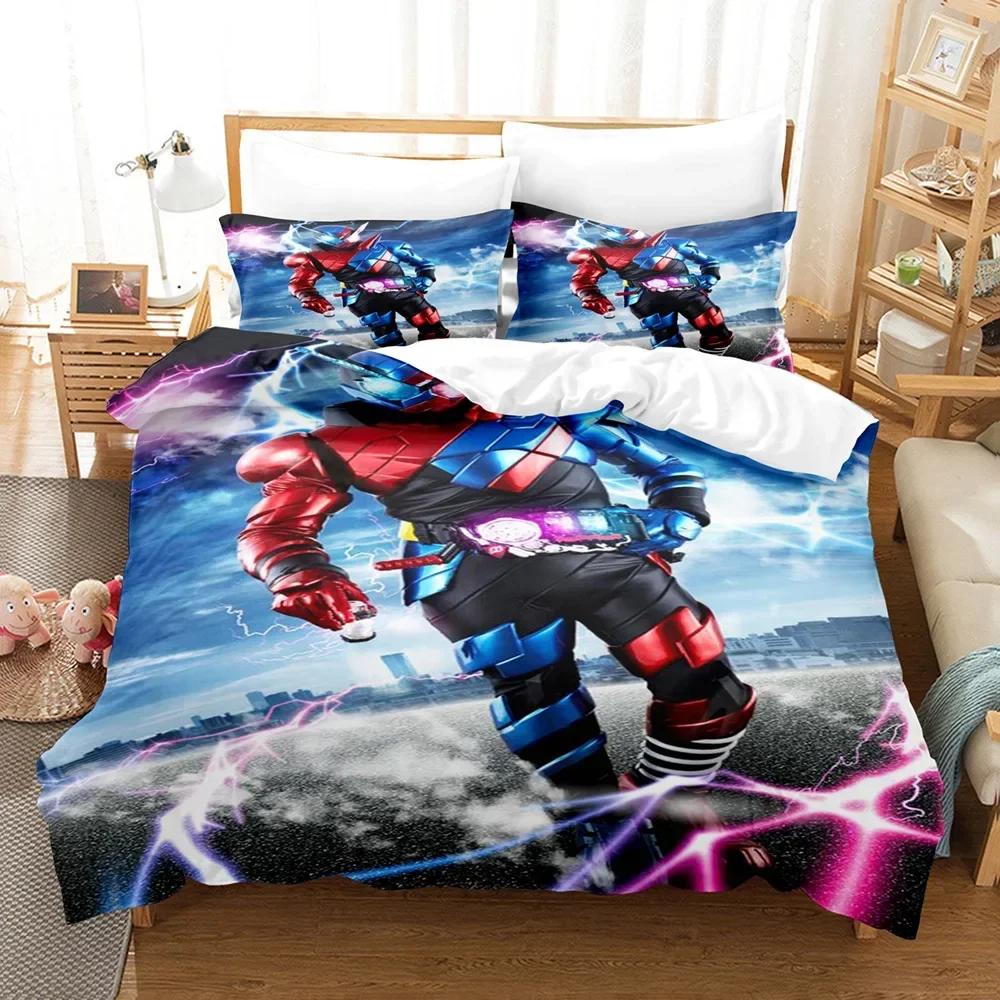 Luxury New 3D Print Kamen Rider Bedding Set Duvet Cover Pillowcase comfortable Bedding Set King Size Bedding Sets Home Textile