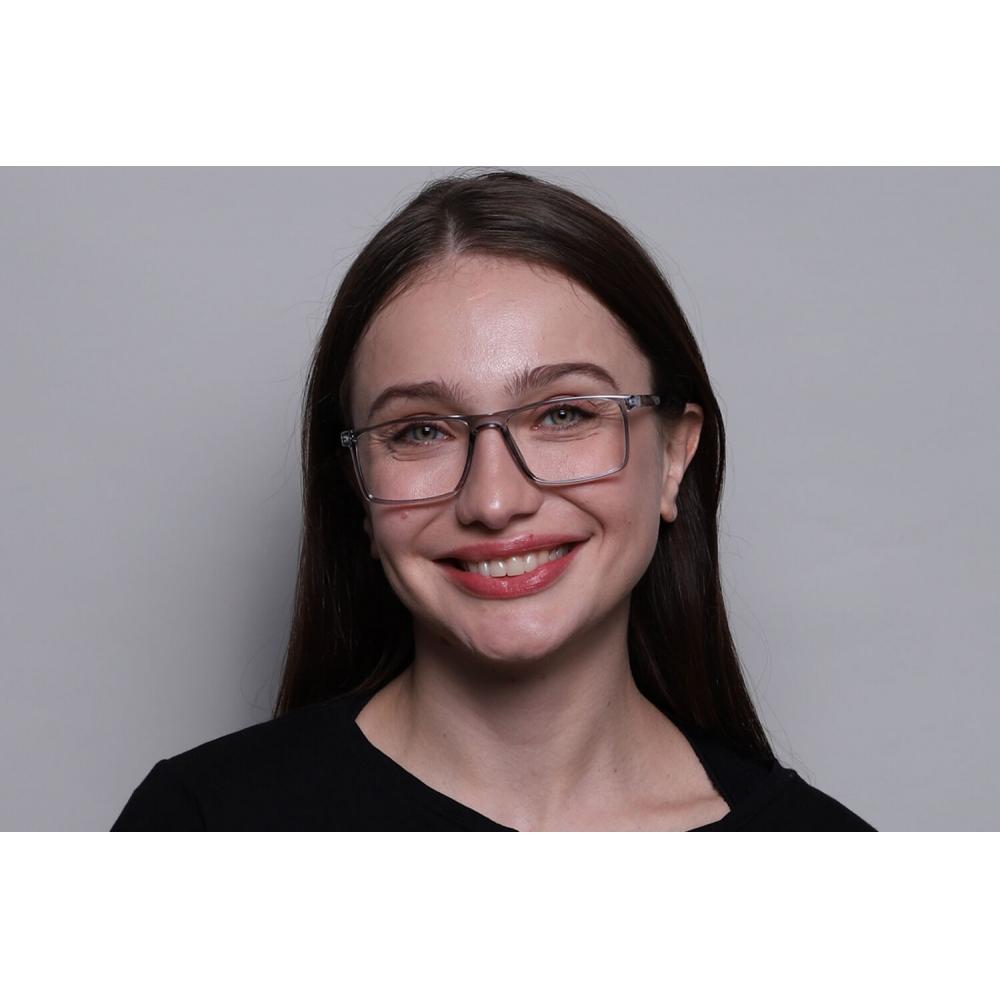 Full Rim Square Transparent Grey Smartbuy Collection Hargus Pc2429 C8 Fashion Unisex Eyeglasses