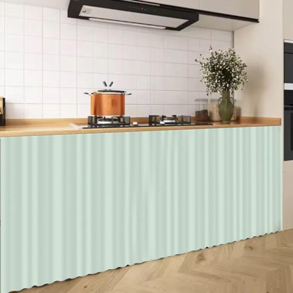 Dustproof Cloth Kitchen Cabinet Curtain Self-Adhesive Bookcases Curtains Cupboard Curtain  Kitchen