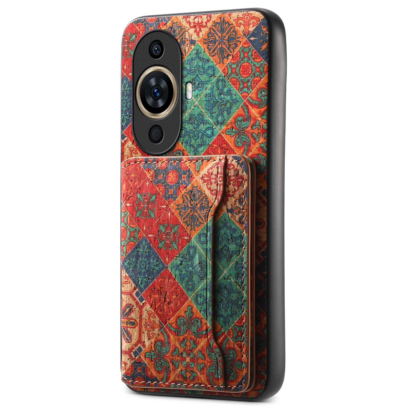 

For Huawei nova 11/nova 12s 4G/nova 12 Lite 4G Case Kickstand Leather Back Cover with Floral Design Winter/Blue