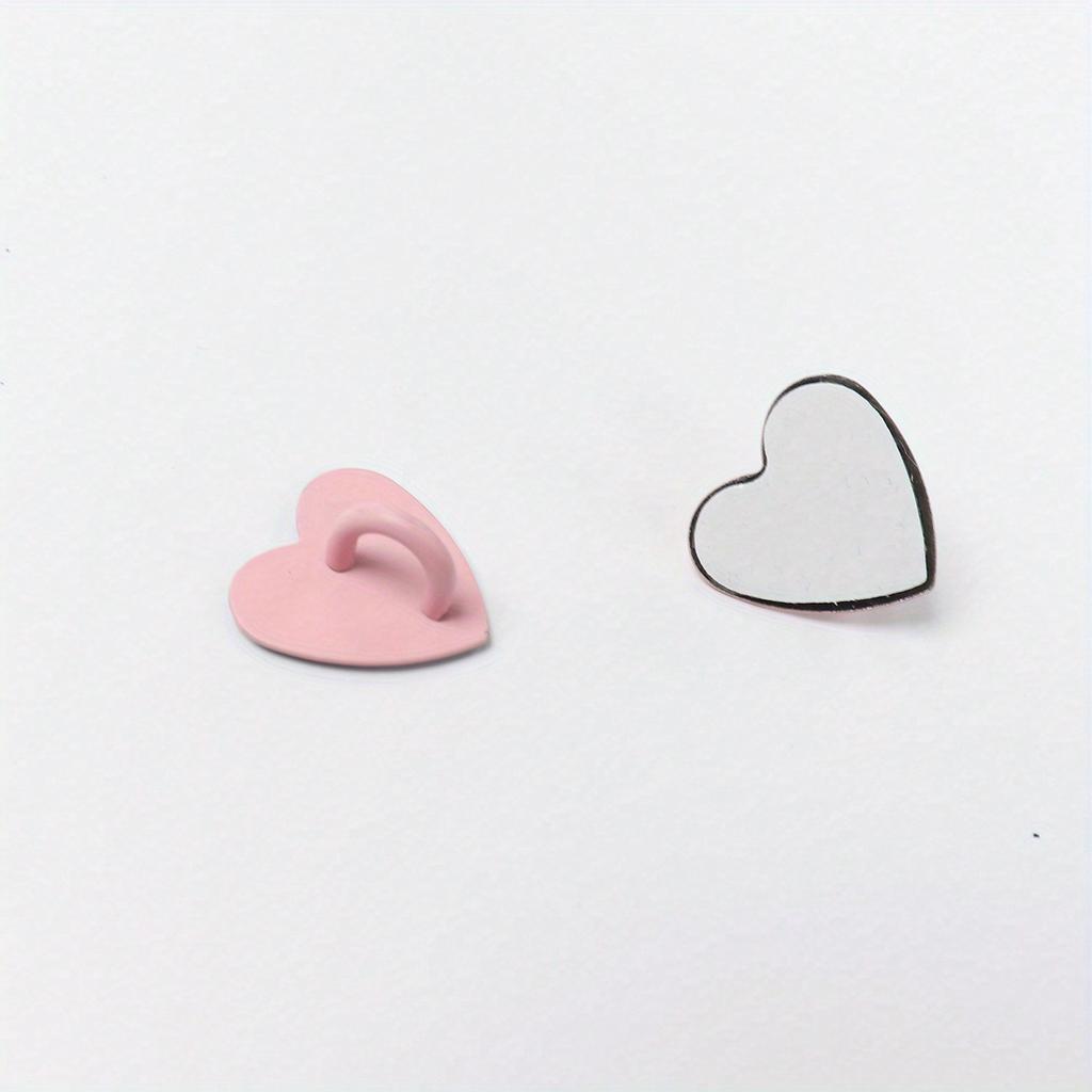 2 Stück Metall Handyhülle Dekoratives Zubehör, Herzförmige Basis, Anhänger, Hängehaken