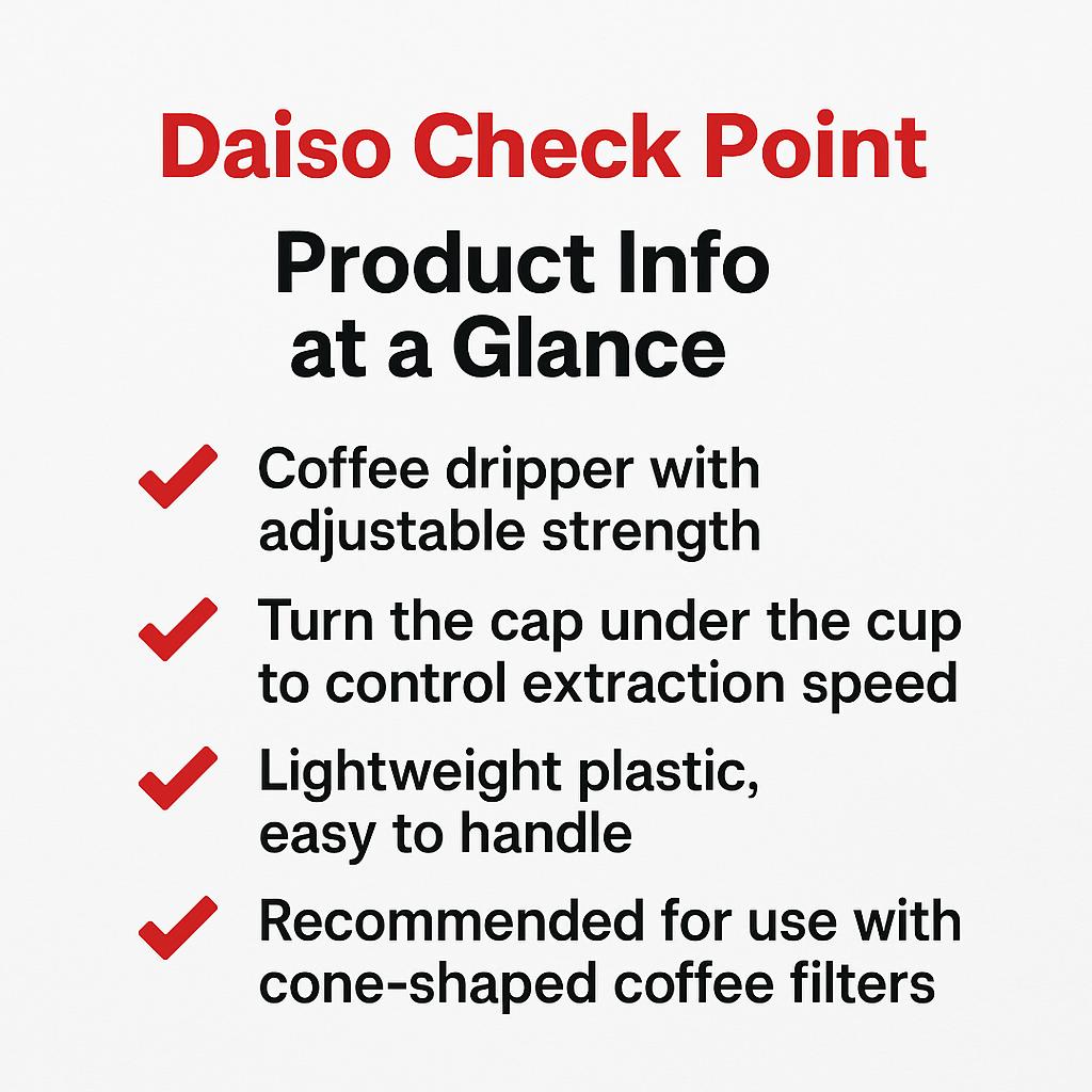 The Global Trend: Daiso Japan Adjustable Coffee Drippe