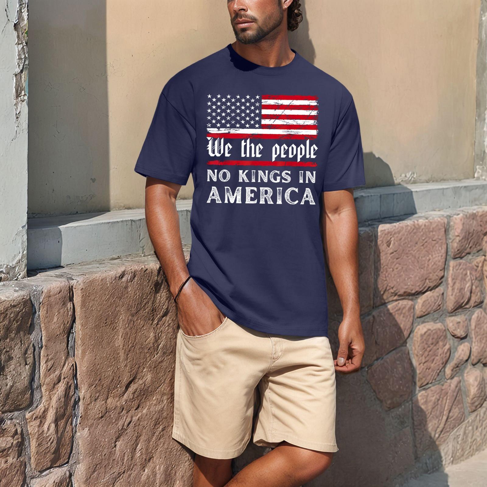 

Летняя мужская популярная футболка с круглым вырезом и коротким рукавом с принтом XL фиолетовый