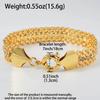 Bracciale Grande Largo 13MM per Donne Uomini Hip Hop Catena Cubana Braccialetto Placcato Rame Oro Gioielli Matrimonio Regalo Anniversario Natale