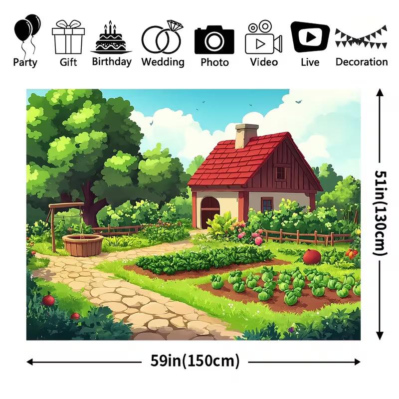 2D Some Bunny Themed 1st Birthday Party Decoration Backdrop 47.2x31.5inch/120*80cm