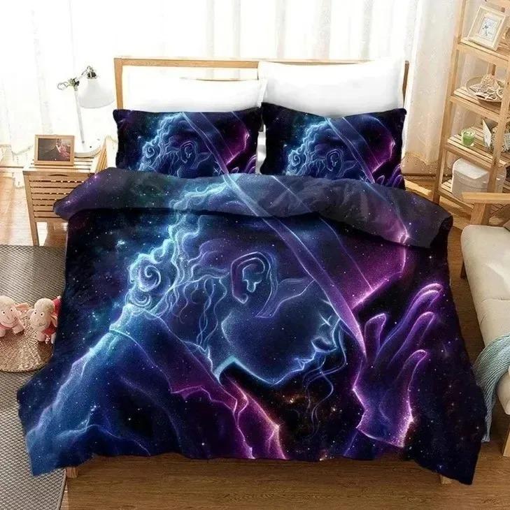 Comforter 3D Printed Michael Jackson Bedding Setpink Quilt Duvetstar Peripheral Family Decoration Home Warm Textile Bedclothes Set