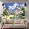 2D plane 1 piece of desert fleet natural style polyester fabric suitable for home garden and studio