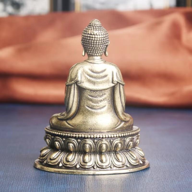 Casting Miniature Buddhist Figures Retro Bronze Buddha Shapes Enshrine Handicraft Tantric Altars Desktop Decorative Collection