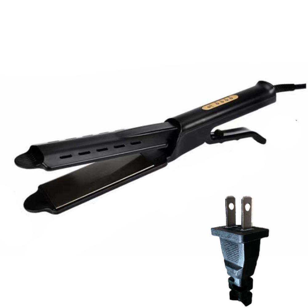 

2 in 1 Hair Straightener Wide Plate Professional Straightener Straightening Iron Home Use US