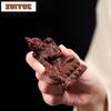 1PCS Boutique Handmade Purple Clay Tea Pet Chinese Tare Buddha Statue Ornaments Tea Figurine Crafts Tea Set Room Decoration Gift
