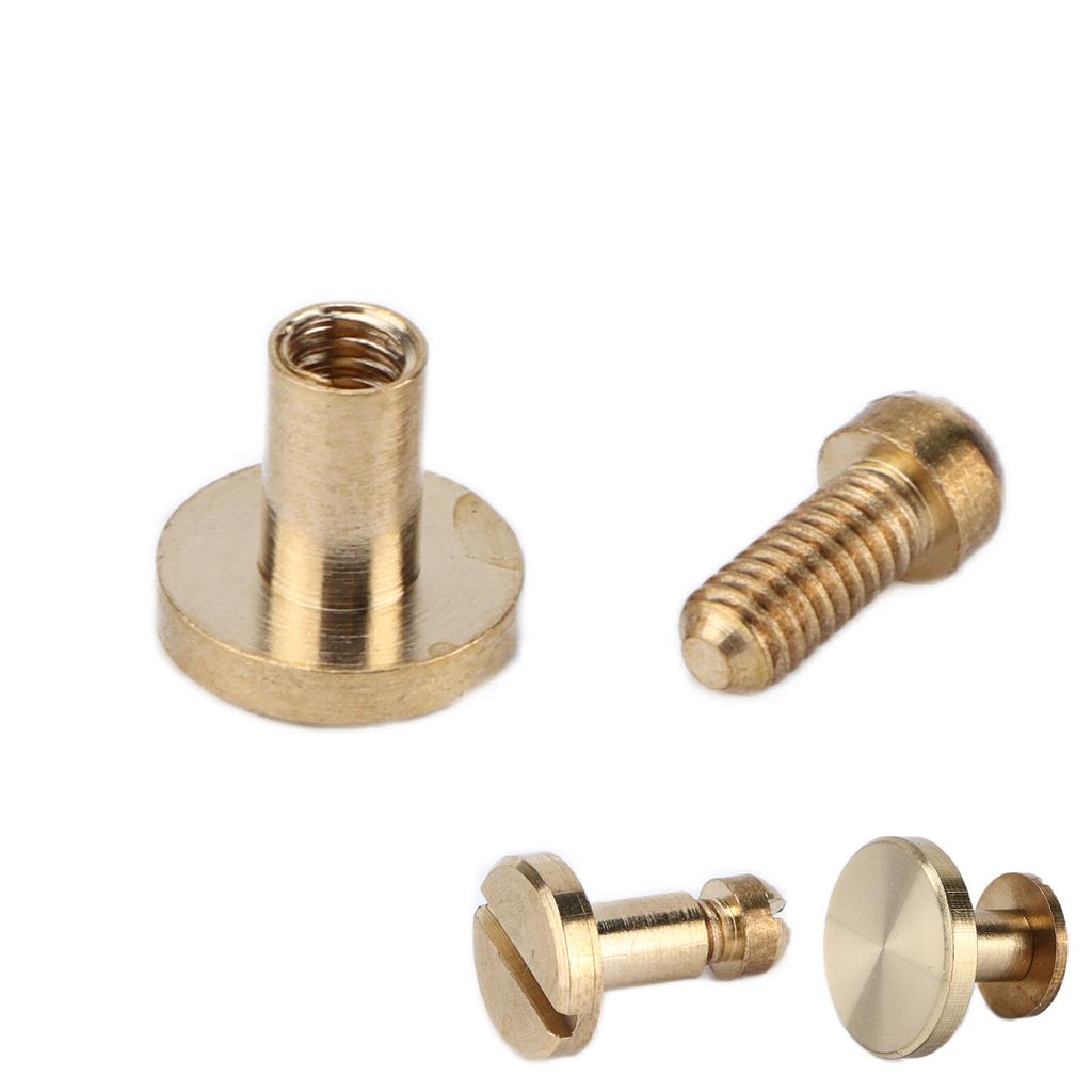 10 Sets Book Binding Screw Easily Binding Disassemble Sturdy DIY Ledger Rivets for Leather Crafts Le