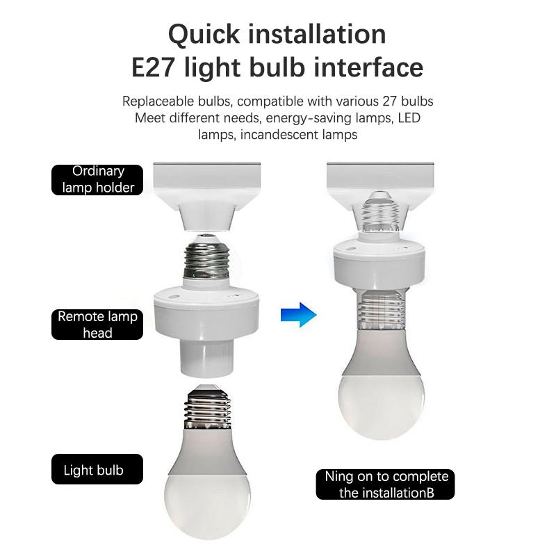 1Pc Offline Intelligent Voice Lamp Head Socket Adapter E27 Led Lamp Holder