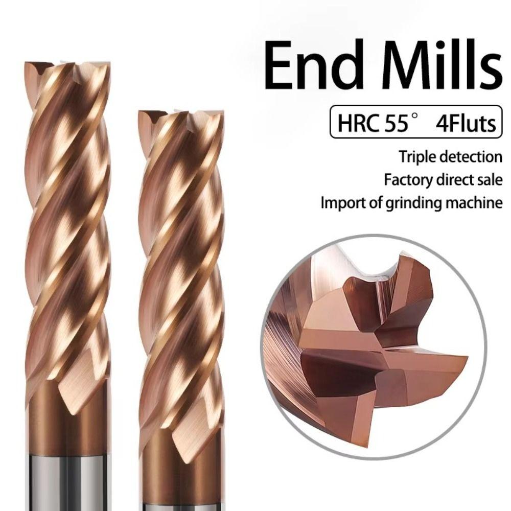 4Flutes Alloy Carbide Milling HRC55 Milling Cutter New EndMills