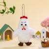 Creative funny egg-laying chicken plush bag pendant key ring doll pendant ugly cute doll plush mobile phone holder