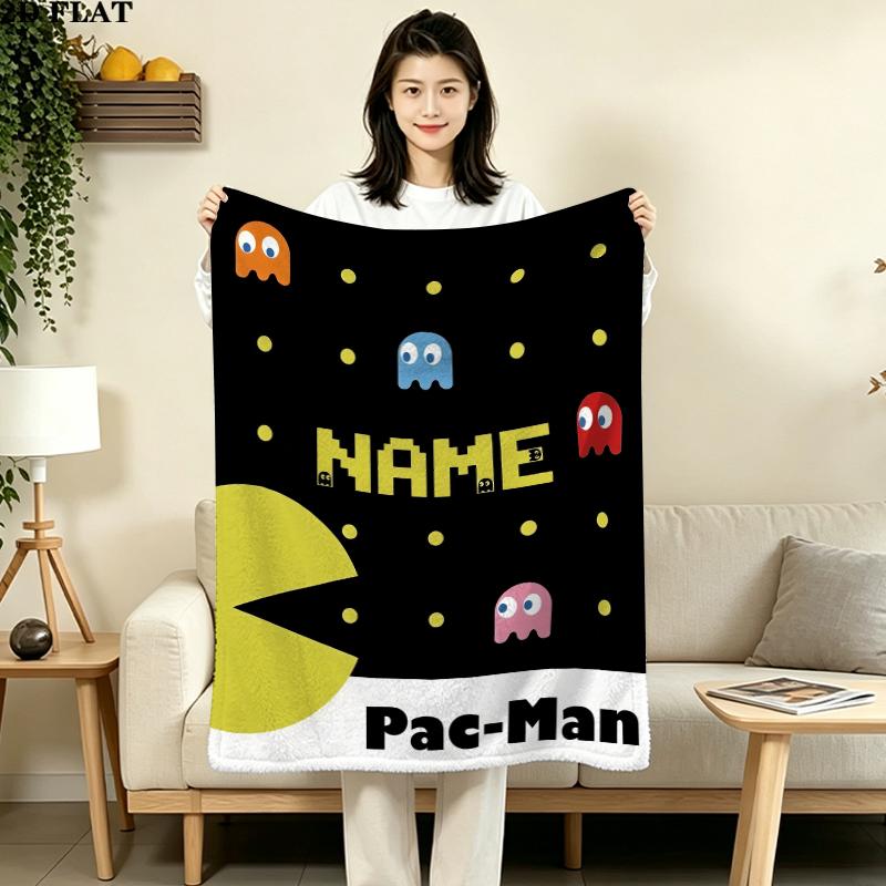 Custom Name,Pac Printed Flannel Blanket, Soft Throw for Bedroom Sofa, Washable, Christmas Present, Great Gift.