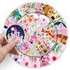 50-Piece Castle Cartoon Waterproof Decorative Stickers for Suitcases, Scooters, Computers, and Tablets