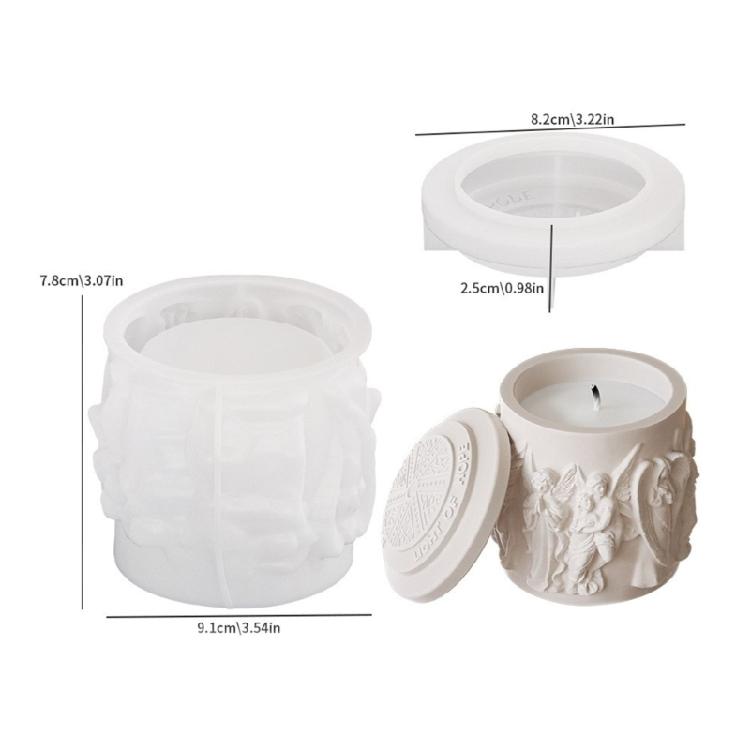 Silicone Jewelry Box Molds Epoxy Resin Mould Angel Statue Storage Container Molds Suitable for DIYs Storage Container