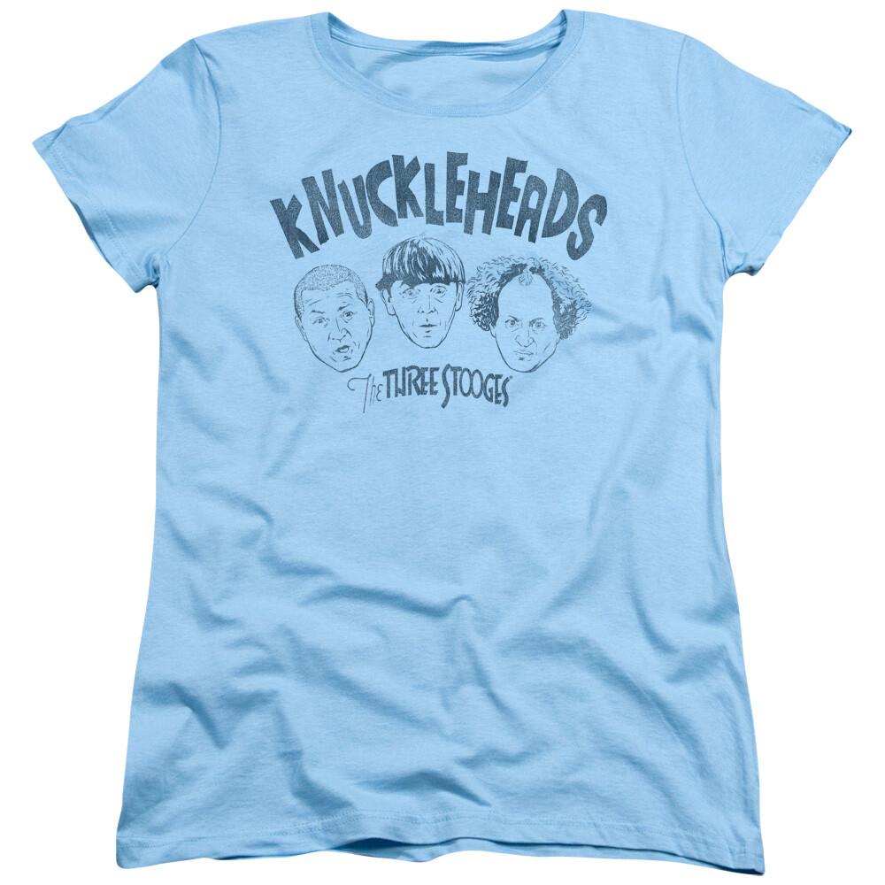 Three Stooges Womens T-Shirt Knuckleheads Light Blue Tee Unisex T-Shirt S