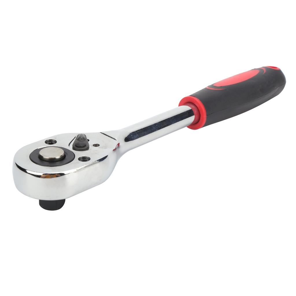 12in Ratchet Wrench 24 Teeth Socket Wrench Tool for Electrician Repairing Red Black