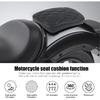 Motorcycle Pillion Passenger Pad Seat, Black Rhombus Pattern Leather Pillion Pad W/ 8 Suction Cup Rear Passenger Seat Compatible with Harley Custom
