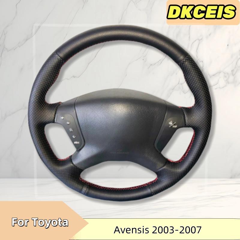 

Car Steering Wheel Cover Faux Leather Breathable Black For Toyota Avensis 2003-2007 Steering Wheel Braiding Cover Accessories 3 Colors Thread