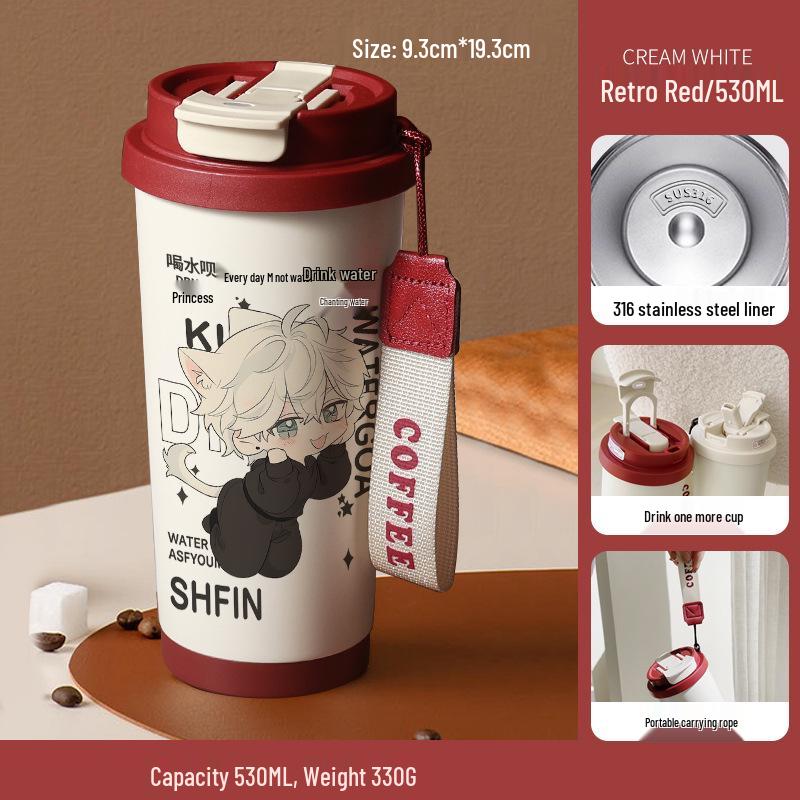 The Little Mermaid Stainless Steel Insulated Water Cup, Large Capacity, Anime Design, Unisex Gift