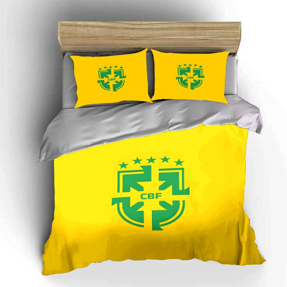 Yellow Bedding, Green Emblem. Bedding Sets Duvet Cover Sets Duvet Covers Pillowcases(1 * Duvet Cover 2 * Pillowcases, Without Duvet Insert)