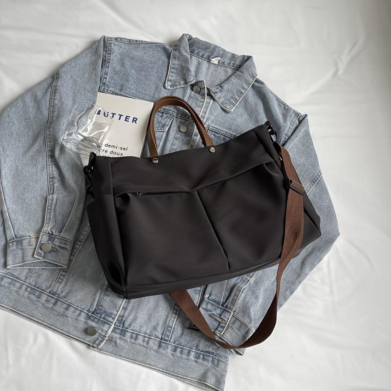 Spacious Nylon Tote Bag for Women Stylish Shoulder Crossbody Bag  Perfect for Casual Outings  Travel  Business  Fitness Shopping