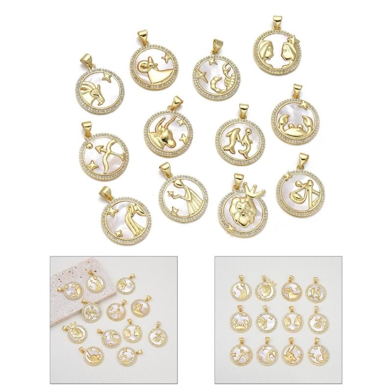 Handmade Jewelry Making Delights Constellations Copper Charm Constellations Pendants Present for Crafting Enthusiasts
