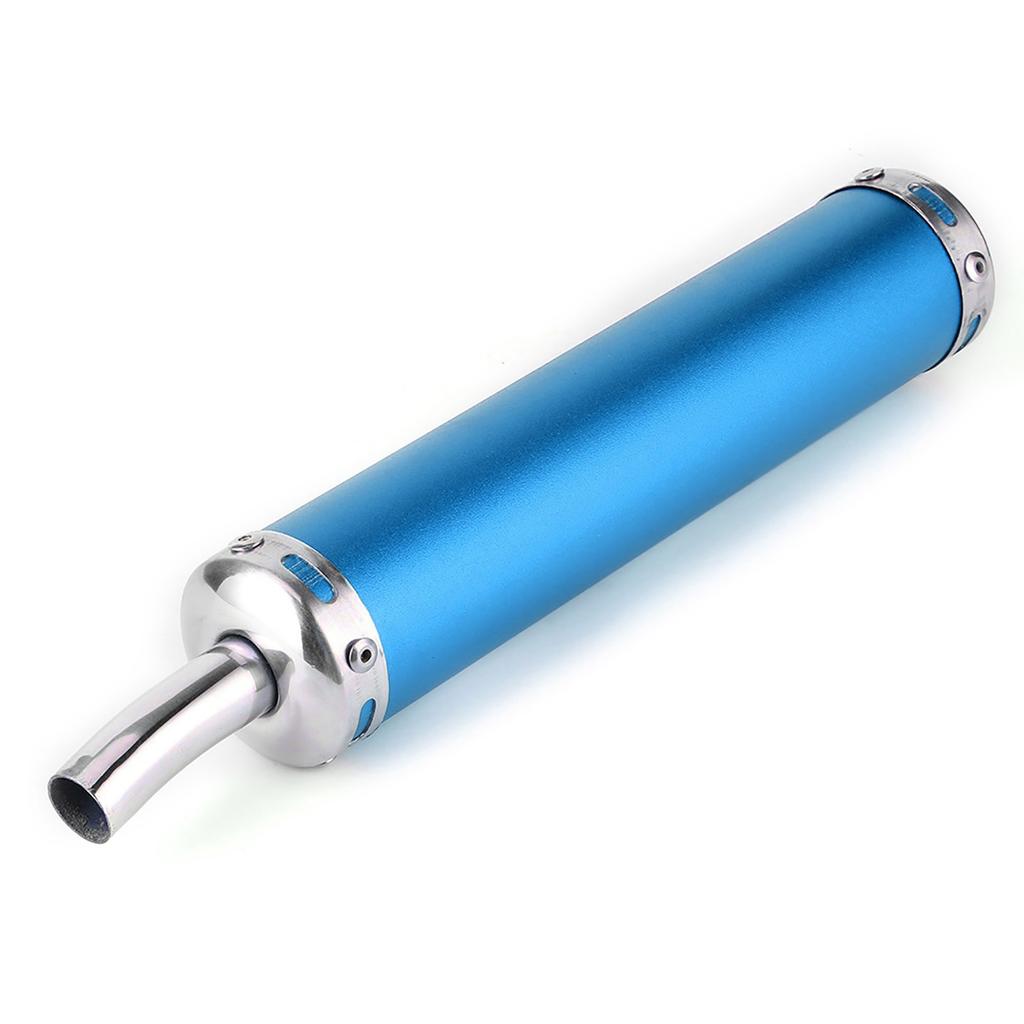 Stainless Steel Exhaust Muffler Silencer 20mm 0.8in Modified Parts for 2 Stroke MotorcycleBlue