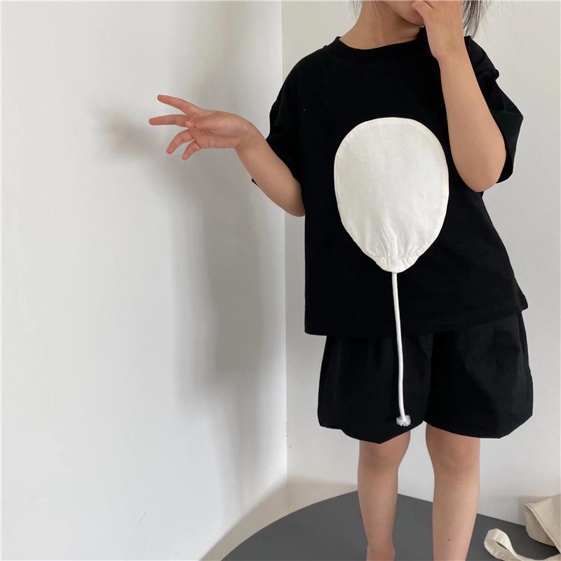 Korean Style Kids' 3D Balloon T-Shirt - Summer Short-Sleeve, Skin-Friendly Tee for Boys and Girls