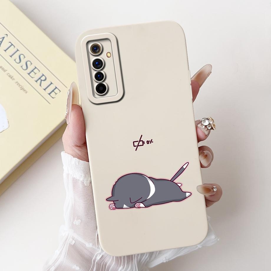 Coole Zachte Siliconen Hoesje Voor Realme 6 Pro / Realme6 Telefoonhoesje Vloeibare Siliconen Cover Voor RMX2001 RMX2061 RMX2063 Konijn Panda