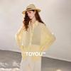 Chuyu Women's Lyocell Ramie Long Sleeve Shirt