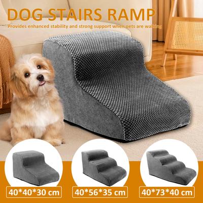 Rampa Escada Curva para Cães para Camas Altas e Subir Sofá Degraus para Animais de Estimação Enchimento de Esponja Antiderrapante para Cães Pequenos e Gatos
