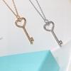 Key Necklace S925 Made of Pure Silver Material, Exquisite Version with Adjustable Chain Length of 45cm Daily Wear, High-quality Jewelry