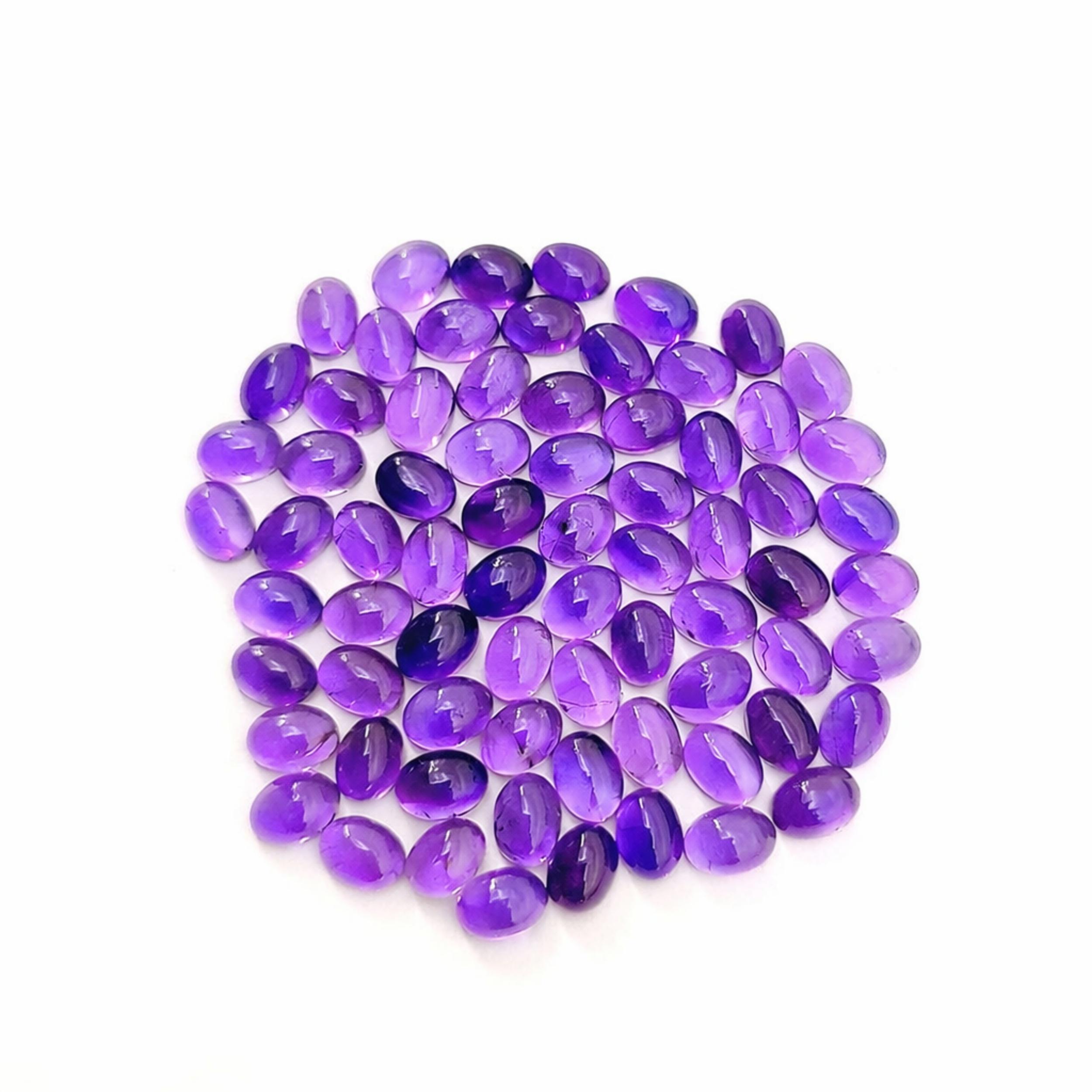 

AAA Natural Amethyst Oval Cabochon Lot 8x6mm, Calibrated Purple Amethyst Gemstones for Jewelry Making 1 Piece